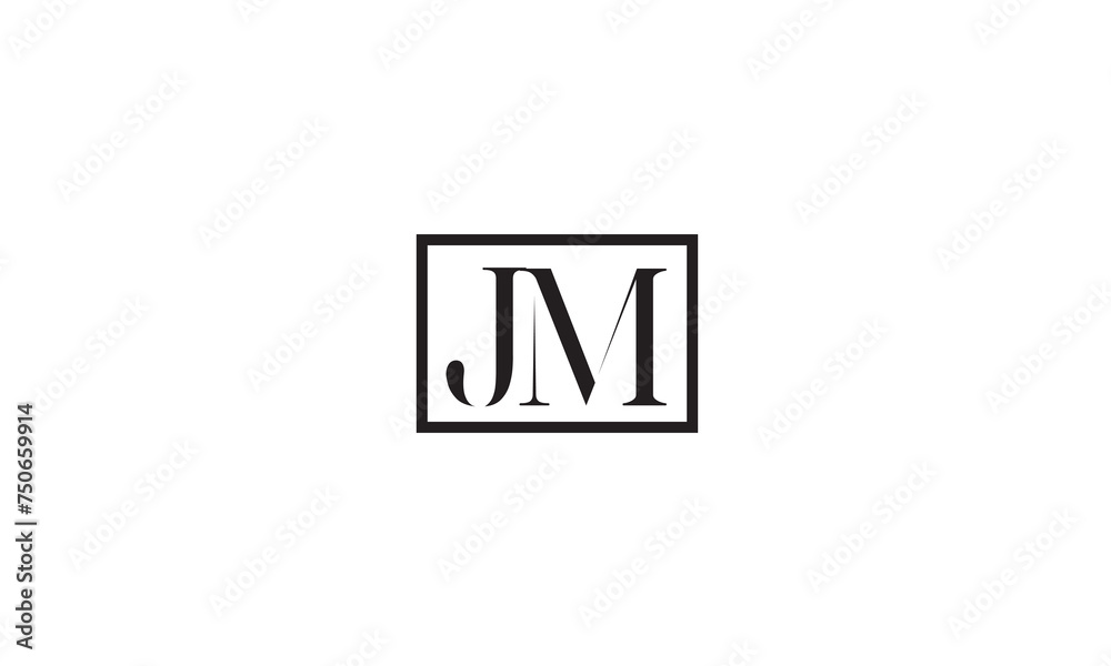 Fototapeta premium JM, MJ, M, J Abstract Letters Logo Monogram
