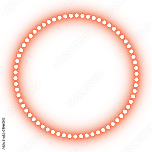 neon dotted circle rings for decoration