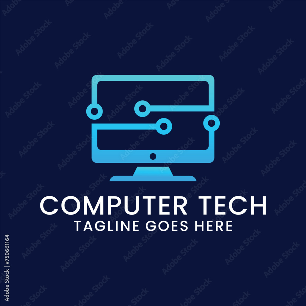 computer technology and computer repair logo design inspiration template. desktop service logotype computer technology and computer repair logo design inspiration template. desktop service logotype