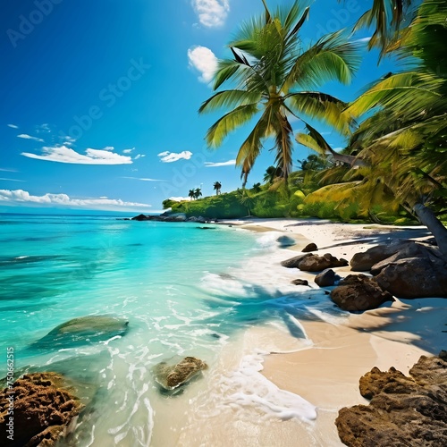 beautiful-beach-with-palms-and-turquoise-sea-in-jamaica-island