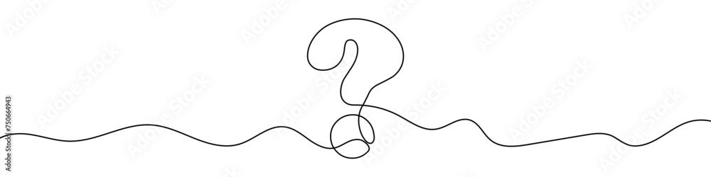 © chekman - Continuous editable line drawing of question mark. One line drawing background. Vector illustration. Question mark in one line. © chekman - Continuous editable line drawing of question mark. One line drawing background. Vector illustration. Question mark in one line.