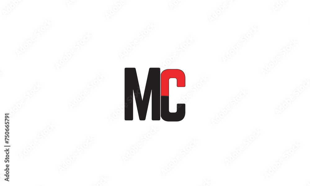 MC, CM, M, C Abstract Letters Logo Monogram MC, CM, M, C Abstract Letters Logo Monogram