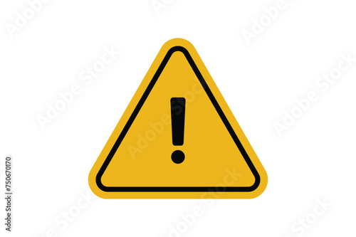 Red Caution warning triangle sign vector clipart. Exclamation mark