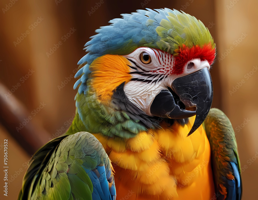 Obraz premium parrot. Oil paint on canvas. nice background 