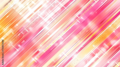 Pink and Yellow Abstract Background With Lines