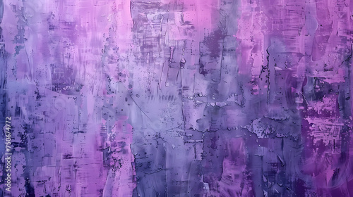 Abstract Painting Featuring Purple and Blue Hues