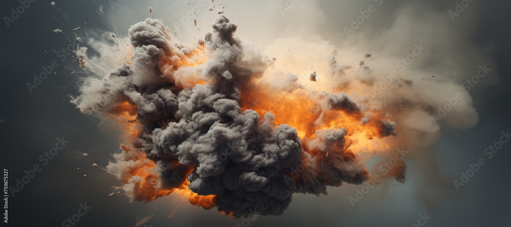 fire smoke bomb explosion, gas, burn 49