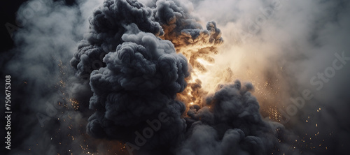 fire smoke bomb explosion, gas, burn 50