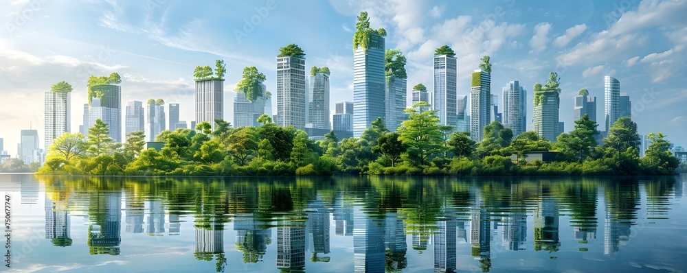 Transforming the City Skyline with Sustainable Urban Development and Diverse Architectural Styles. Concept Urban Planning, Sustainable Architecture, Diverse Cityscape, Skyline Development