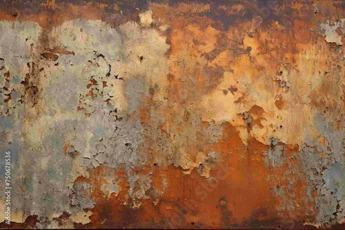 Rust-eaten antique metal surface