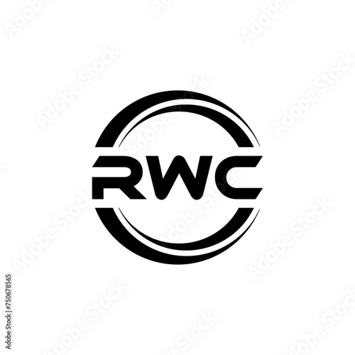 RWC letter logo design with white background in illustrator, vector logo modern alphabet font overlap style. calligraphy designs for logo, Poster, Invitation, etc.