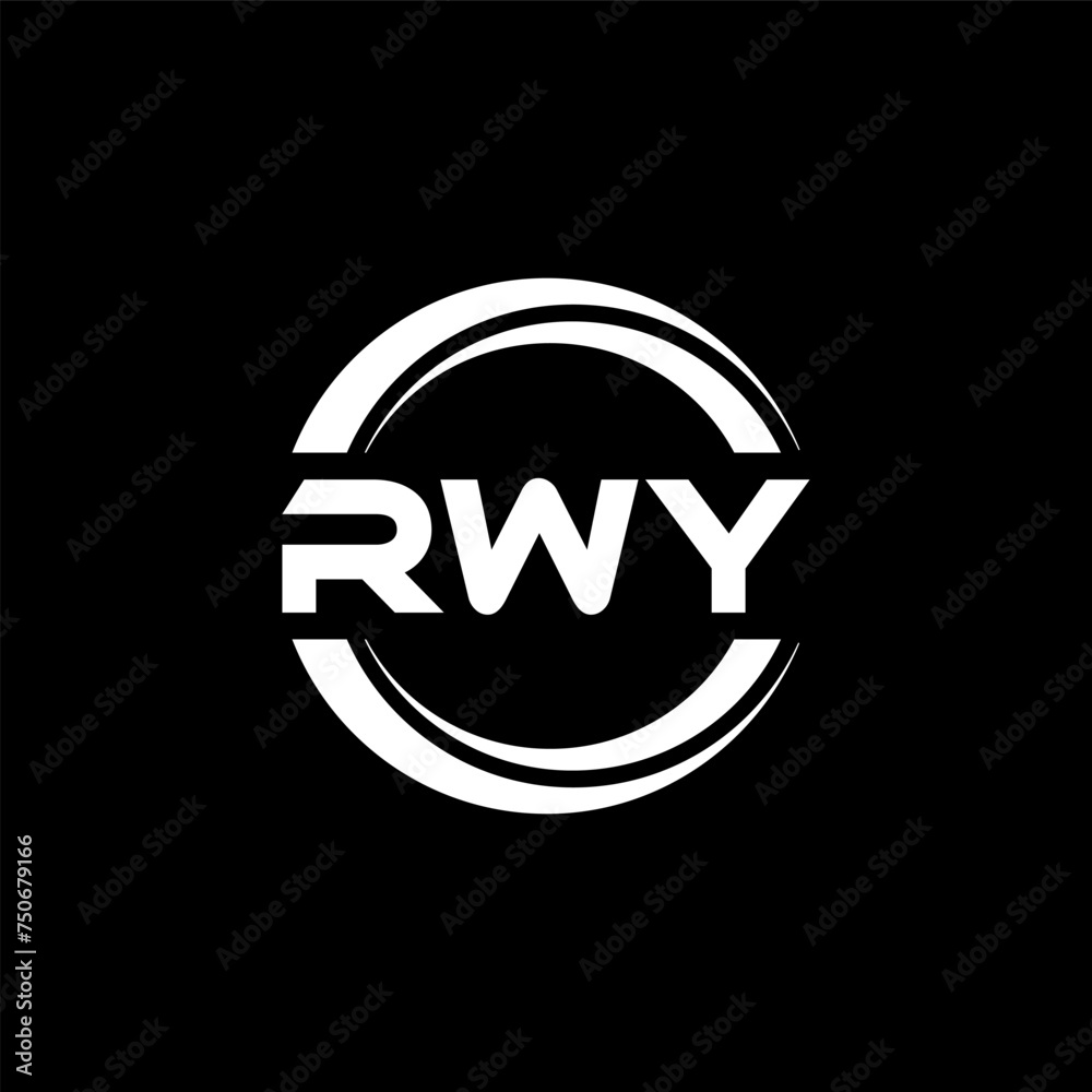 RWY letter logo design with black background in illustrator, vector logo modern alphabet font overlap style. calligraphy designs for logo, Poster, Invitation, etc. RWY letter logo design with black background in illustrator, vector logo modern alphabet font overlap style. calligraphy designs for logo, Poster, Invitation, etc.