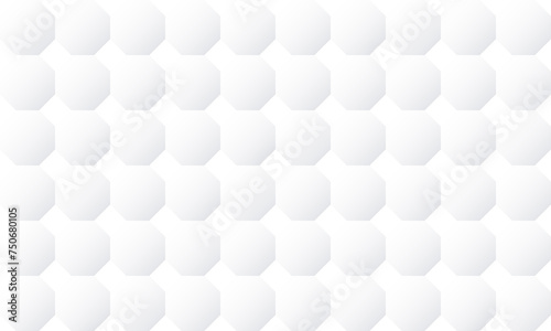 Fototapeta Naklejka Na Ścianę i Meble -  Modern simple octagon texture seamless pattern creative design. White and grey honeycomb geometric texture for poster, advertising, cover, wallpaper, banner, presentation, flyer, template 