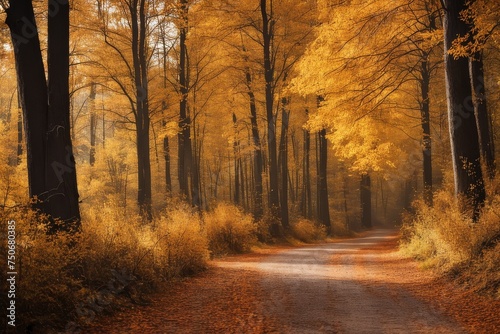in autumn park, fall landscape, AI Generated Autum Colors