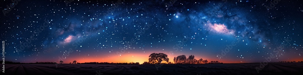 Clouds over the Savarie at night with a starry sky