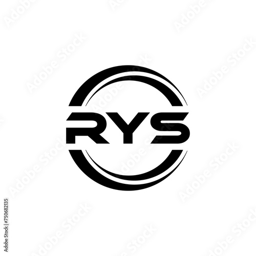 RYS letter logo design with white background in illustrator, vector logo modern alphabet font overlap style. calligraphy designs for logo, Poster, Invitation, etc.