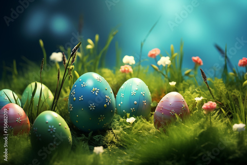 easter, egg, holiday, eggs, spring, grass, decoration, celebration, color, colorful, green, nature, season