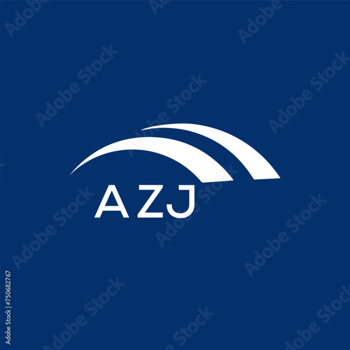 AZJ  logo design template vector. AZJ Business abstract connection vector logo. AZJ icon circle logotype.
 photo