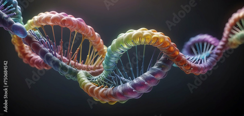 Multicolored polynucleotide consisting of polymers forming protein structure or macromolecules photo