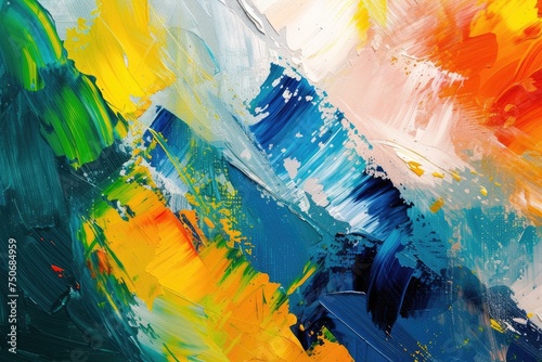 Abstract painting art Modern impressionism technique. Wall poster print template