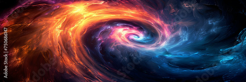 Bright colorful cosmic vortex illustration. 