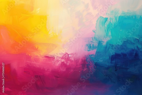 Abstract painting art Modern impressionism technique. Wall poster print template