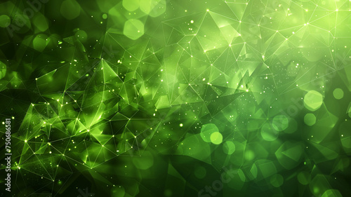 green abstract green light abstract ,background polygon elegant background and frame background,generative ai