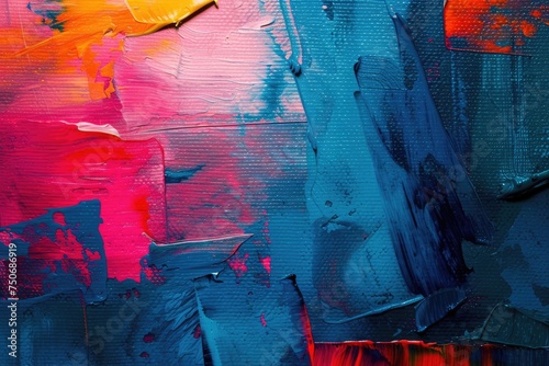 Abstract painting art Modern impressionism technique. Wall poster print template