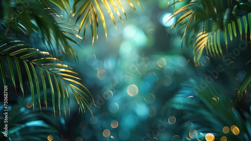 Summer tropical background, particles, advertising banner   © YamunaART