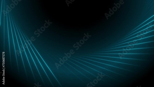 Blue minimal round glowing lines abstract futuristic tech background. Seamless looping motion design. Video animation Ultra HD 4K 3840x2160
