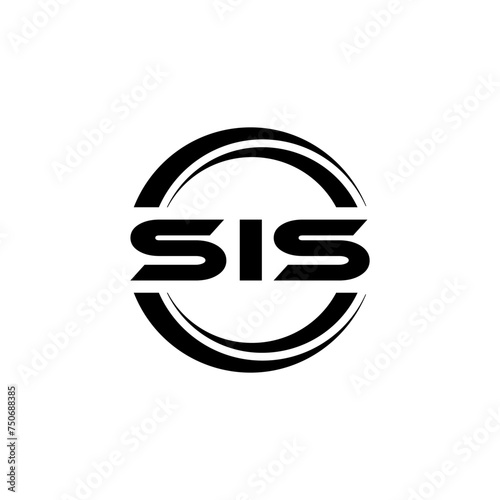 SIS letter logo design with white background in illustrator, vector logo modern alphabet font overlap style. calligraphy designs for logo, Poster, Invitation, etc.