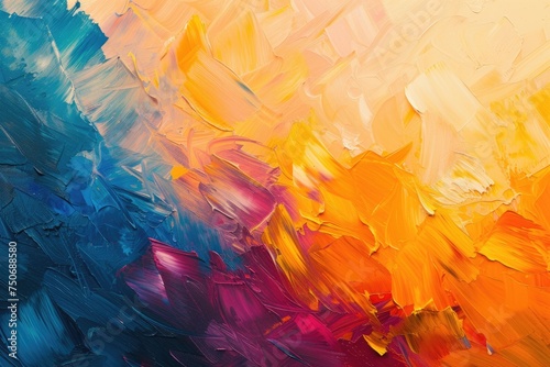 Abstract painting art Modern impressionism technique. Wall poster print template