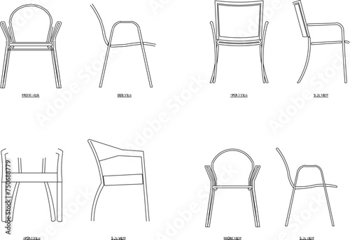 Vector sketch illustration of traditional ethnic vintage classic iron material relaxing armchair design