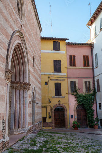 Fototapeta Naklejka Na Ścianę i Meble -  Historic buildings of Foligno, Umbria, Italy: Duomo