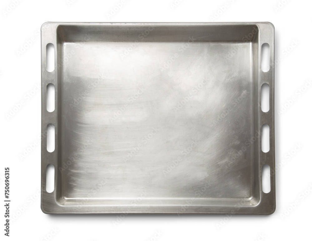 Empty metal oven tray Empty metal oven tray