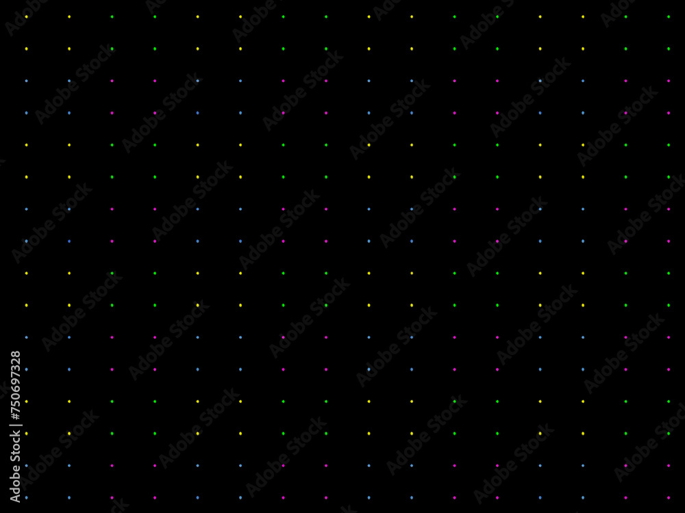 Abstract black background with neon dots pattern, textured template, graphic design illustration wallpaper Abstract black background with neon dots pattern, textured template, graphic design illustration wallpaper