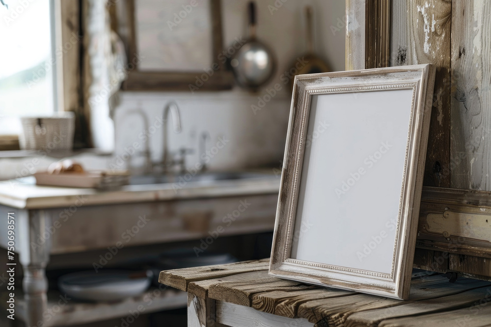 Fototapeta premium Empty Horizontal Frame Mockup Victoria., Frame blank mock up