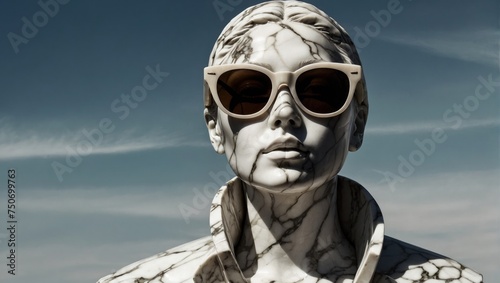 marble statue with glasses © Анастасия Макевич