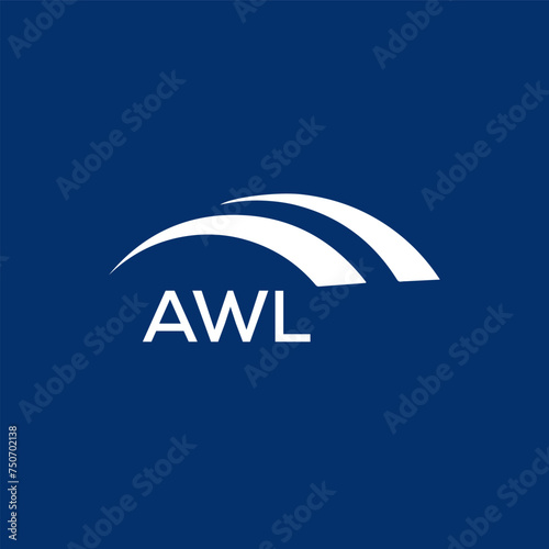 AWL  logo design template vector. AWL Business abstract connection vector logo. AWL icon circle logotype.
