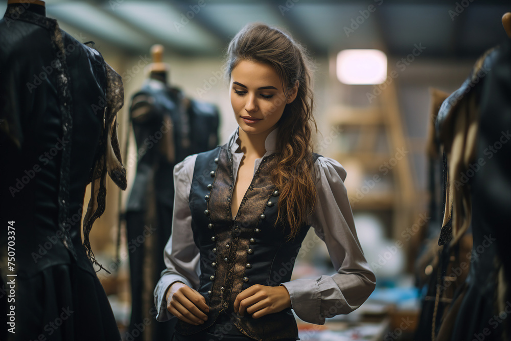 Elegant fashion woman dressed in retro art style movie star generative AI picture Elegant fashion woman dressed in retro art style movie star generative AI picture