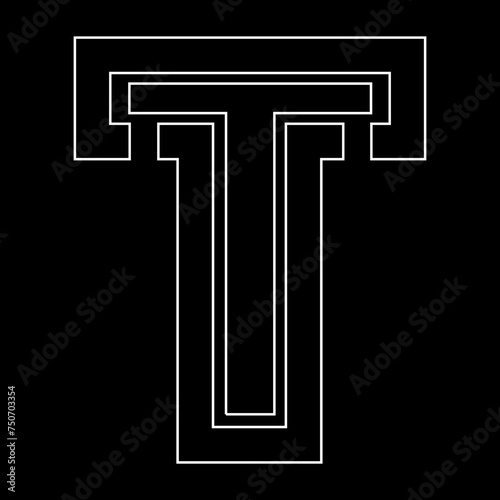 Modern and strong letter T initials logo design. Universal professional elegant luxury alphabet vector design