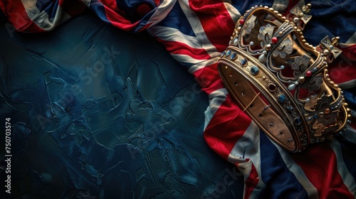 british crown, royal background with a lot of empty copy space 