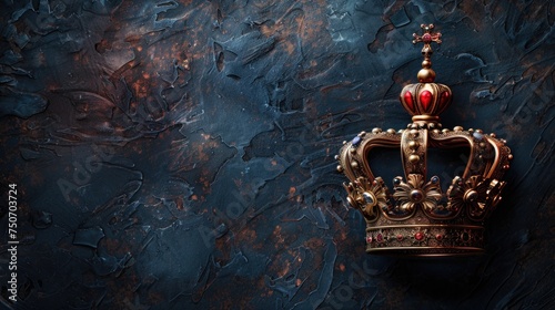 british crown, royal background with a lot of empty copy space 