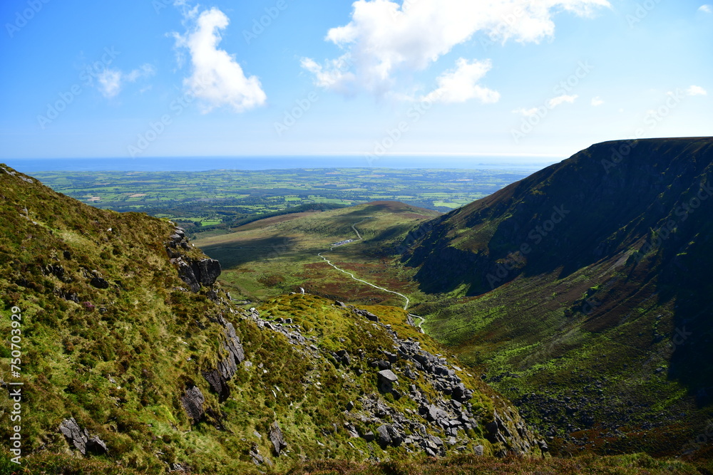 Fototapeta premium View from the top of the Comeragh mountain