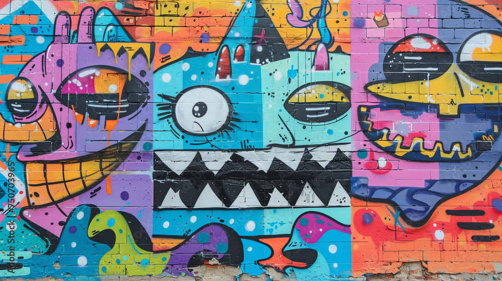Street Symphony: Vivid Graffiti Masterpieces on Urban Walls