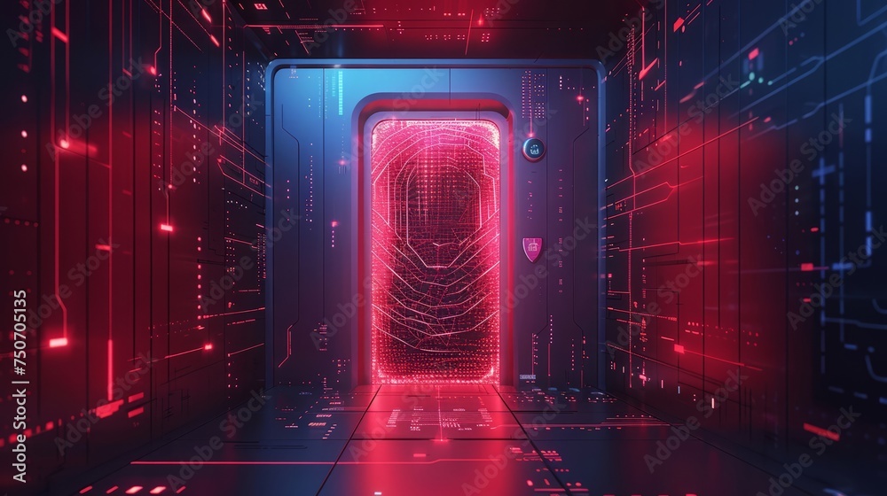 Biometric security door with retina and fingerprint scanning Biometric security door with retina and fingerprint scanning