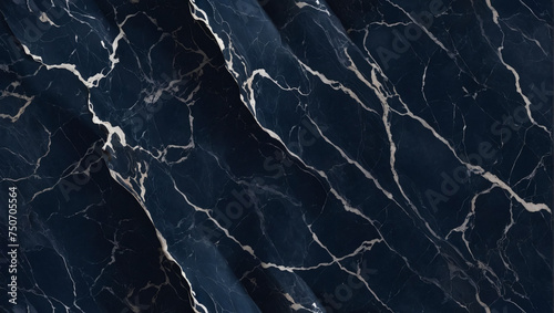 Seamless pattern background featuring a navy blue marble texture backdrop. photo