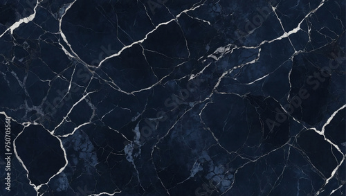 Seamless pattern background featuring a navy blue marble texture backdrop. photo