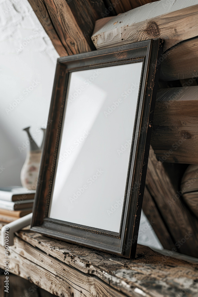 Vertical Empty Frame Mockup Scene, Frame blank mock up