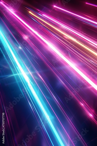 abstract background with neon rays